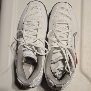 White and Gray Athletic Shoes
